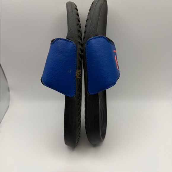 Under Armour Blue and Black Slides size 3Y - Picture 3 of 5